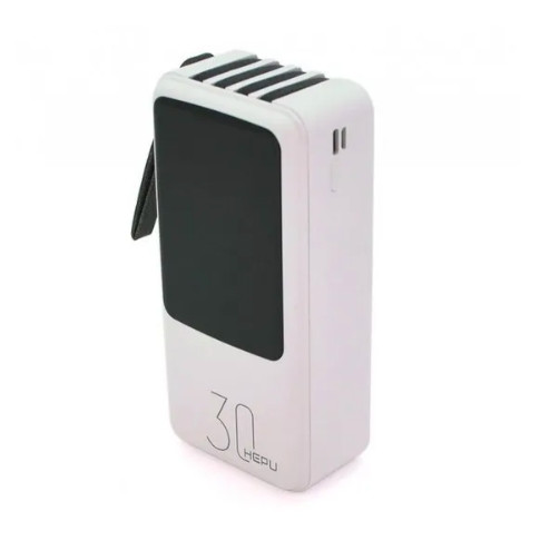 Power Bank HEPU HP209 30000mAh, Повербанк з набором зарядних кабелів, Портативна зарядка для телефону