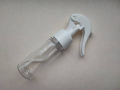 50 - 55 мл 28/410 ПЕТ Круглий з мінітригером білим, прозорий флакон пластиковий, пластмасовий в комплекті