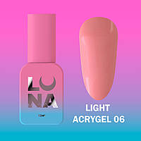 Жидкий акрил-гель для наращивания ногтей Luna Light Acrygel №6, 13 мл