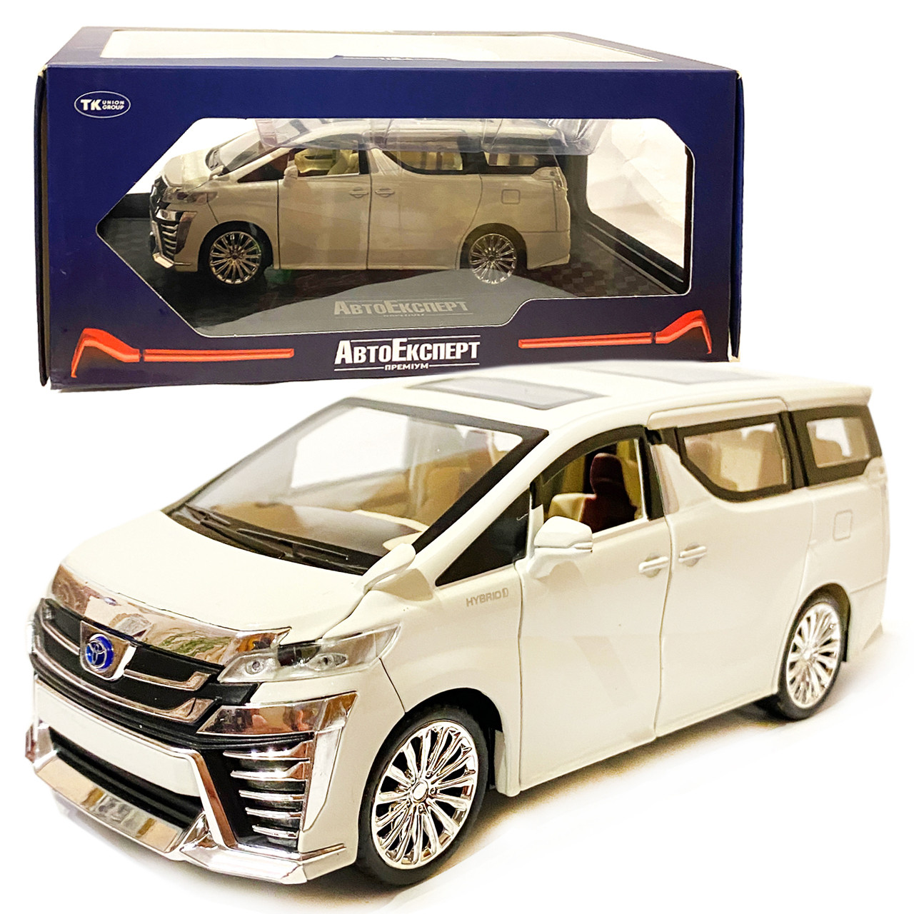 Машинка металева Toyota Velefir «AutoExpert Преміум» (Тойота), біла, 20*8*8 см (GT-6312/6214, фото 1