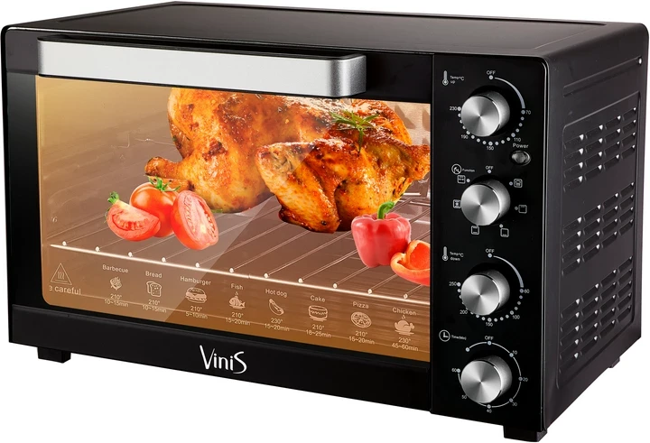 Електродуховка VINIS VO-5017B (конвекц., піца, рожен, підсв., гриль), фото 1
