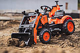 Трактор на педалях з причіпом та переднім ковшом Falk 2065AM Kubota, фото 5