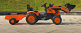 Трактор на педалях з причіпом та переднім ковшом Falk 2065AM Kubota, фото 8