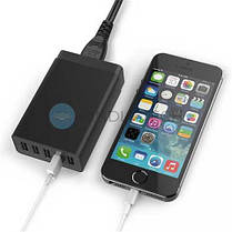 ЗЗП адаптер 220 V 5 USB + кабель живлення (міккі маус), фото 4