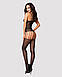 Бодістокінг Obsessive Bodystocking F235 S/M/L, тонкі підв’язки, ніжний декор, сіточка, фото 4
