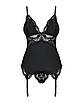Obsessive 810-COR-1 corset & thong black S/M KW, фото 6