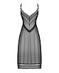 Напівпрозора довга сорочка Obsessive Estiqua chemise M/L, чорний, асиметричний крій, фото 6