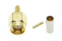 Роз'єми для радіообладнання (RP-SMA M на кабель RG178/RG316) 50 шт в пакуванні amc