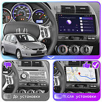 Штатна магнітола Lesko для Honda Fit I Manual AC 2001-2008 екран 9" 1/16Gb Wi-Fi GPS Base Хонда Фіт 5 шт., фото 3