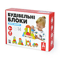 Деревянный конструктор "Строительные блоки" Igroteco 900453, 14 деталей, Land of Toys