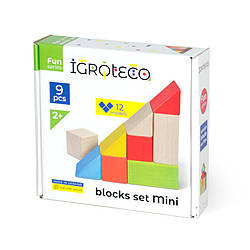 Дитячі дерев'яні кубики Igroteco 900163 кольорові, Land of Toys