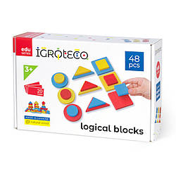 Навчальний набір "Логічні блоки Дьєнеша" Igroteco 900408, 48 деталей, World-of-Toys