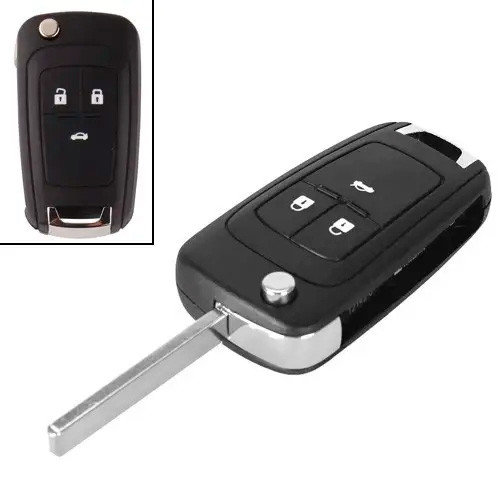 Викидний ключ, корпус під чіп, 3кн, Chevrolet, фото 1