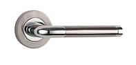 Ручка дверная MILAS на розетке А01 матовый никель хром (22 07) SIBA A32 0 22 07 ?56