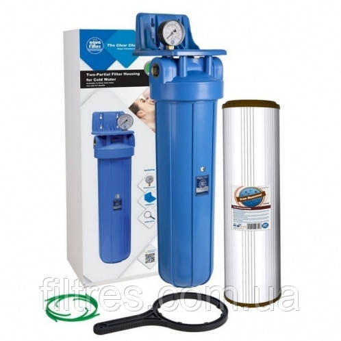 Фильтр магистральный Aquafilter FH20B1-B-WB + железо Aquafilter FCCFE20BB