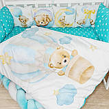 Набір ліжка в ліжечко для новонароджених із косою, оборки коса, фото 4