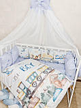 Набір ліжка в ліжечко для новонароджених із косою, оборки коса, фото 6