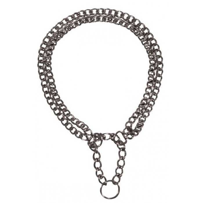 Нашийник Trixie 2266 трьохрядний хромований 50 см / 2.5 мм