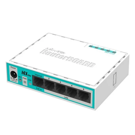 Маршрутизатор Mikrotik hEX lite (RB750r2) SOHO, ЦПУ 850 MHz, 5-портов