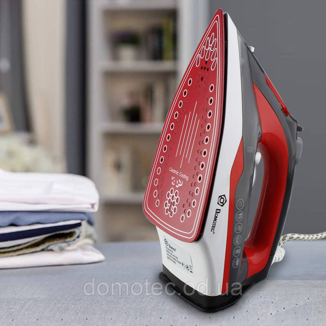 Праска з керамічним покриттям Domotec MS 2202 (Червоний)