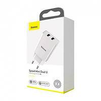 Cетевой Адаптер BASEUS 2 USB 10.5W 2A (CCFS-R) White