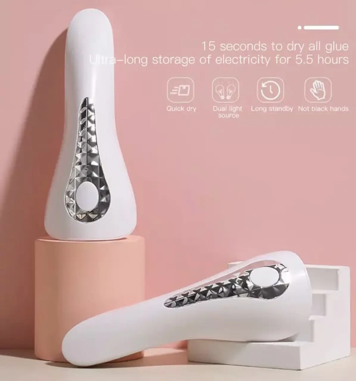 Портативна манікюрна лампа UV/LED на акумуляторі Q5 (18 Вт, біла), фото 1