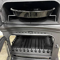 Чавунна піч Flame Stove Altara Premium з духовкою та боковою дверкою, фото 5