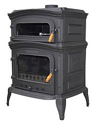 Опалювальні чавунні печі буржуйки з духовкою для дачі Flame Stove Піч для заміського будинку Altara Premium