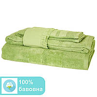 Полотенце банное махровое PHP Joy Erba 100x150 см зеленое, Мягкое полотенце 100% хлопок