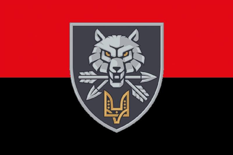 Прапор КССпО (Командування сил спеціальних операцій) ЗСУ червоно-чорний