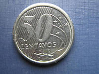 Монета 50 сентаво Бразилия 2003