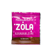 Краска для ресниц и бровей ZOLA 03 brown+окислитель