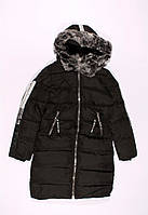 Длинное пальто зима на девочку подростка 146-164 рост