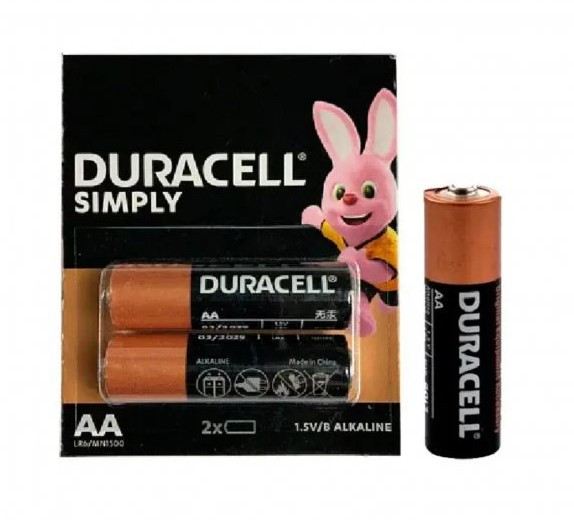 Батарейки Duracell Simply AA LR06, Alkaline (2шт.)