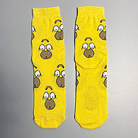 Женские носки с мультяшным принтом "Simpson" 1 пара 36-41 р прикольные женские носки качественные желтые