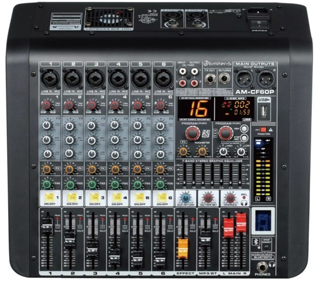 Активний пульт мікшерний Emiter-S EM-CF60P, 280Вт