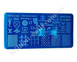 Пластина для стемпінгу BELEON, Бренди 11.5*5.5 см