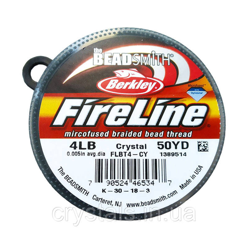 Нитка-волосінь FIRELINE 0,12 мм, біла, 45,72 м