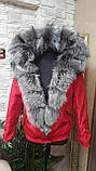 Бомбер с натуральным мехом чернобурки, фото 2