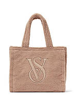 Сумка - Victoria s Secret Cozy Plush Fleece Tote Bag Sherpa Warm Brown