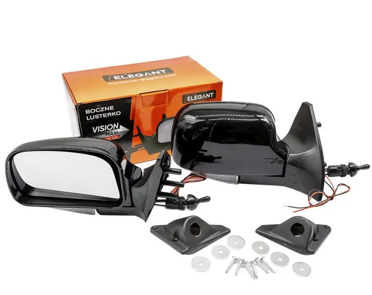 Дзеркала бокові ВАЗ 2109, 2108, 2113, 2114, 2115 з повторювачами поворотів Elegant MAXI VISION EL 130 526 чорні 2 шт.
