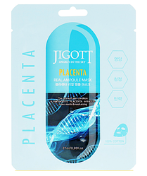 НАБІР 10 масок - Ампульна маска із фіто-плацентою Jigott Placenta Real Ampoule Mask, 10 шт.*27 мл.