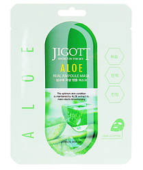 НАБІР 10 масок - Ампульна маска з екстрактом алое Jigott Aloe Real Ampoule Mask, 10 шт.*27 мл.