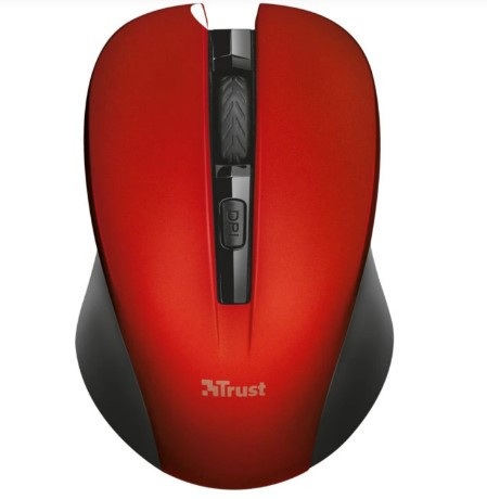 Мишка бездротова Trust MYDO Silent Click червона (21871)