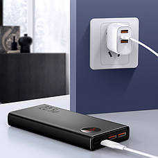 УМБ Power Bank (зовнішній акумулятор) Baseus Adaman Metal 20000 мАг 22.5 Вт Чорний (PPAD070101), фото 6