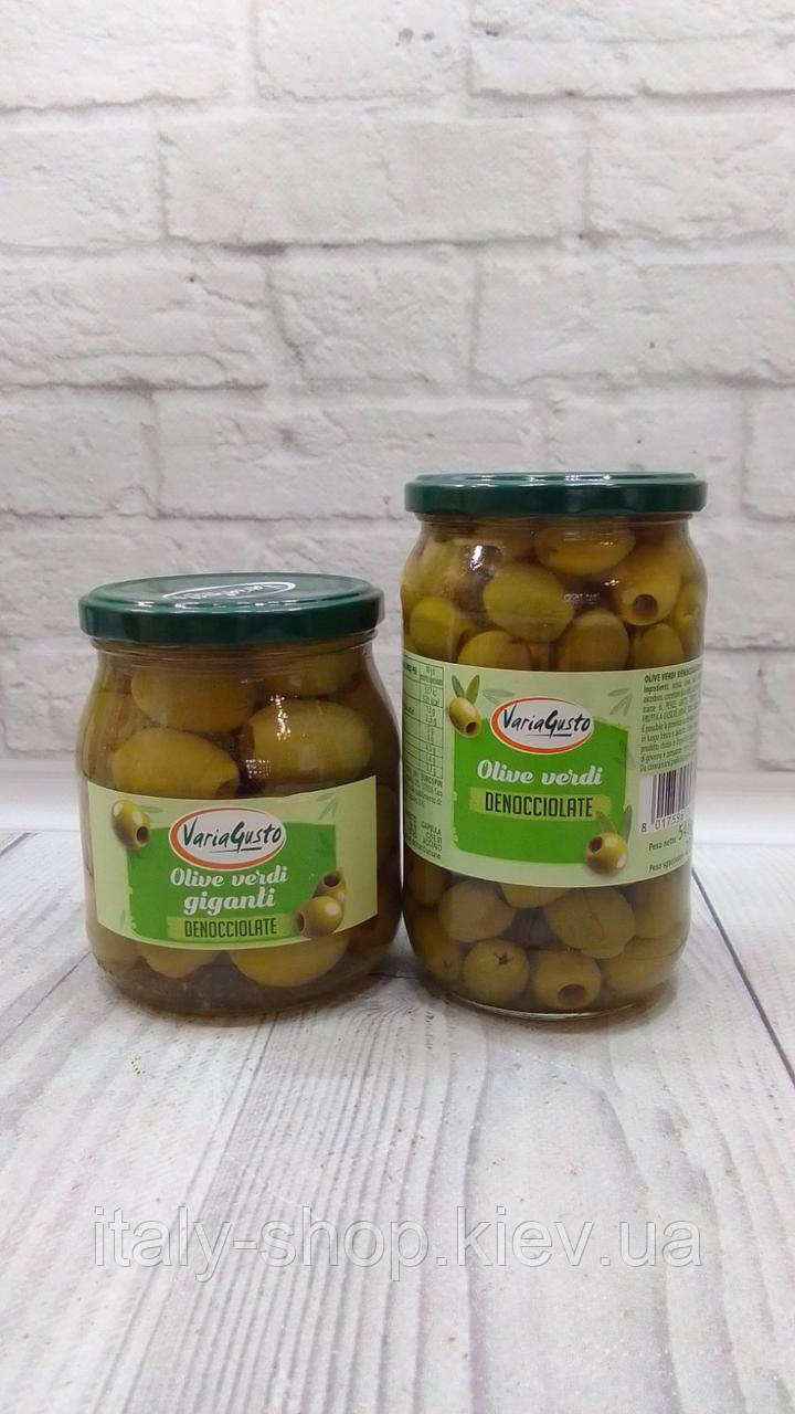 Оливки зелені Varia Gusto середні без кісточки 545/560г Італія