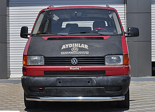 Передній захист бампера ус (нерж) Nissan NV400 2010-