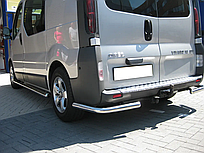 Задні кутки захист AK003 2 шт нерж Nissan NV400 2010-