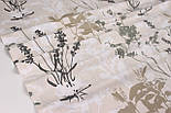 Лоскуток. Тканина 100% бавовна для постільної білизни "Польові паростки" 48*220 см, фото 4