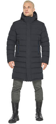 Чоловіча графітова куртка міська на зиму модель 51801, фото 2